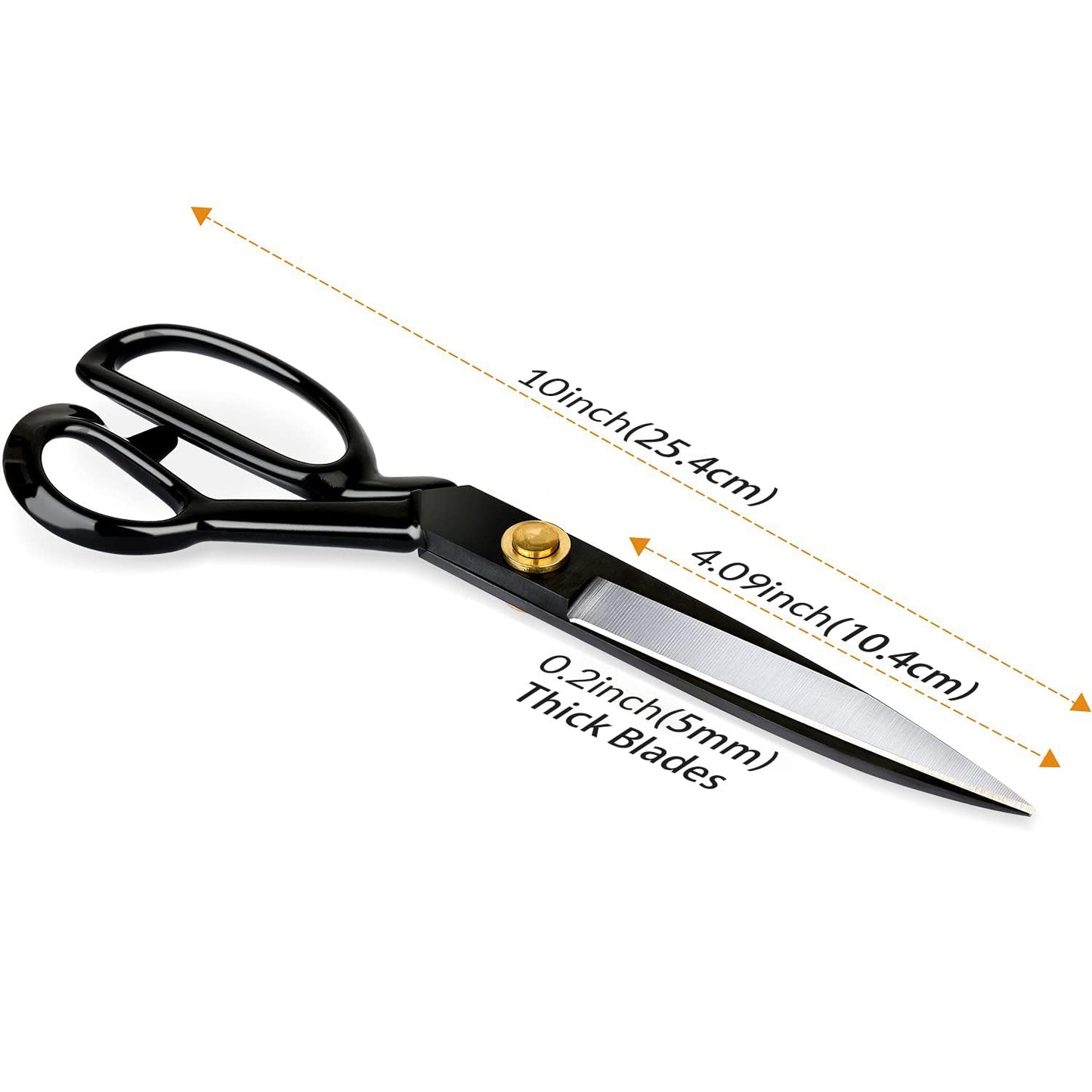 Fabric Scissors Professional 10 inch Heavy Duty Scissors for Leather Sewing shears for Tailoring Industrial Strength High Carbon Steel Tailor Shears Sharp for Home Office Artists Dressmakers