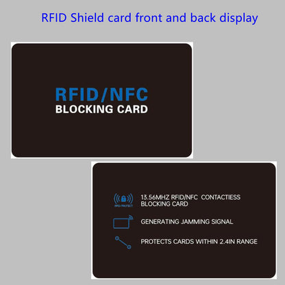 5Pack RFID Blocking Card,Contactless NFC Debit Credit Card Passport Protector blocker,One RFID Card Protects Entire Wallet, without adding bulk Black