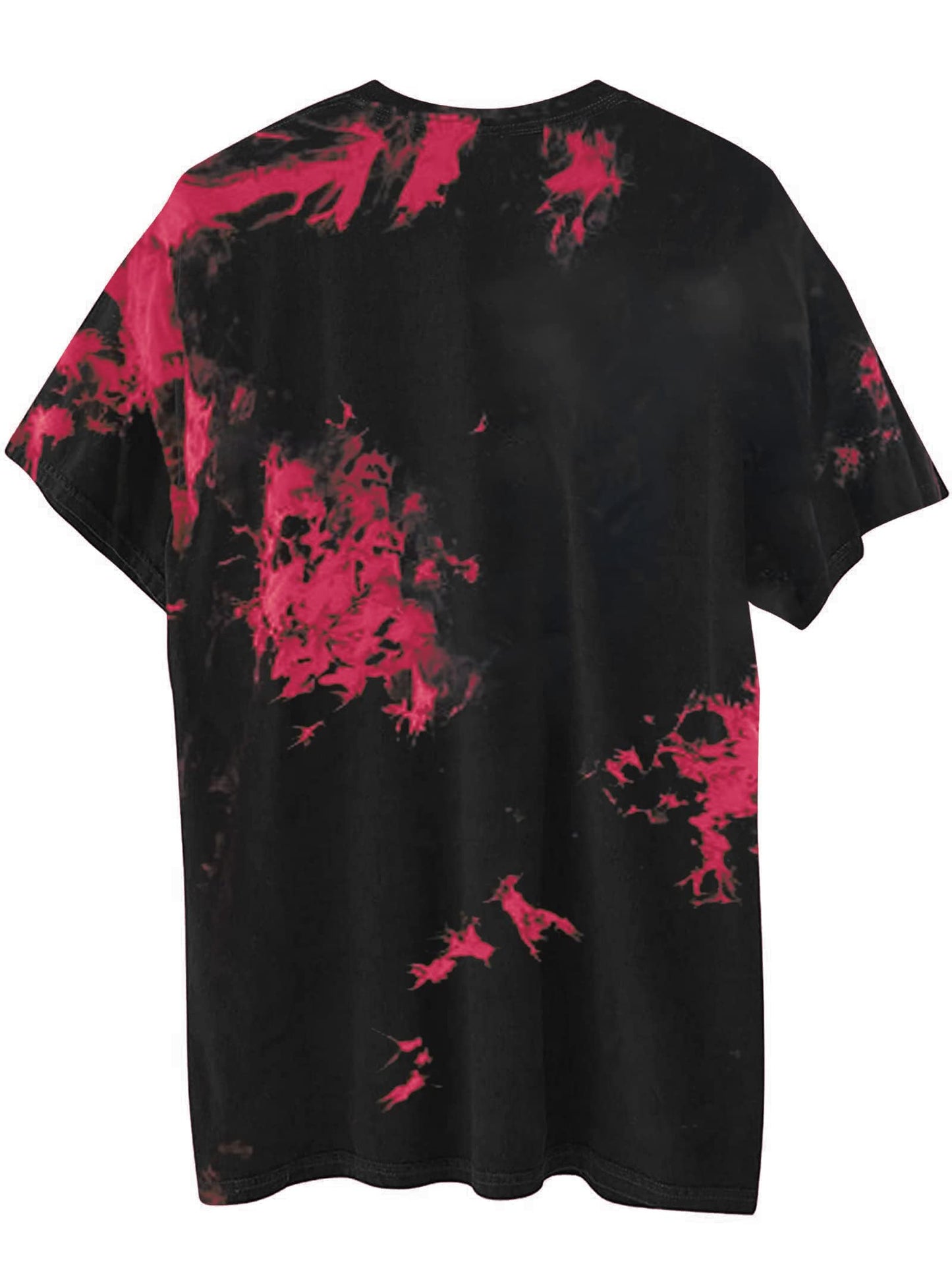 Avanova Women Tie Dye Skull Graphic Oversized Tees Vintage Skeleton Hands Loose Fit T Shirt Black Red X-Large