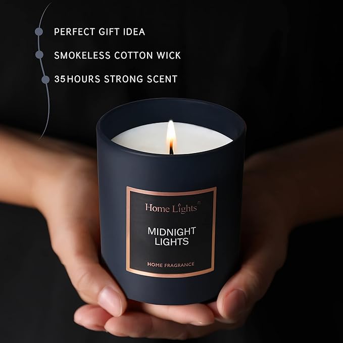 Scented Jar Candle with Favorite Natural Fragrances - Quality Soy Wax, Smokeless Cotton Wick, Long Lasting 35 Hour Burn. Includes Luxury Lid in Gift Pack