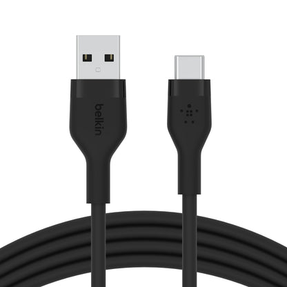 Belkin BoostCharge Pro Flex Braided USB-C to USB-A Cable (1M/3.3FT) USB-IF Certified Fast Charging Cable for iPhone 17, iPhone 17 Pro, iPad, Galaxy S25, Note, Pixel, Nintendo Switch 2 & More - Black