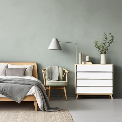 Chalk Paint for Furniture 25 fl.Oz. (750ml) + Special Chalk Paint Brush - Furniture Paint no Sanding or Priming - Chalk Finish Wood Paint - DIY Projects Home Decor & Improvement (ANTIQUE WHITE)