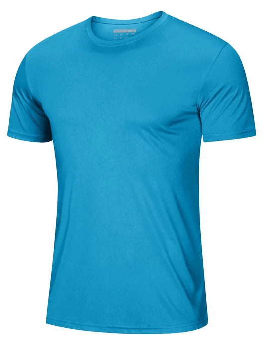 Mens Sun Shirts Quick Dry T-Shirt Short Sleeve Running Shirt Sun Protection UPF 50 Performance Shirts Blue Green