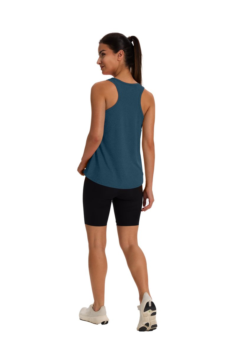 WIHOLL Sleeveless Tops for Women Trendy Casual Workout Tank Tops Breathable Quick Dry Athletic Gym Yoga Basic Tanks Summer Clothes Navy XL