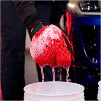 Autoglym Microfibre Noodle Wash Mitt - Mircrofibre Cleaning Mitt Specially Designed For a Quick, Streak-free Finish on Car Paintwork and Glass