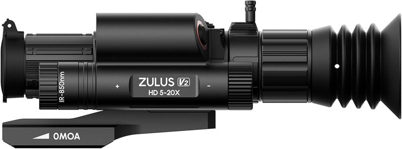 DNT Optics Zulus HD V2 Digital Day/Night Vision Scope - Infrared & Laser Rangefinder, Ballistic Calculator