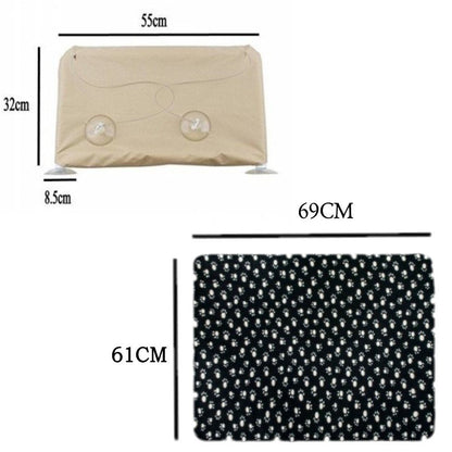 JZK Cat Window Hammock + Blanket, Suction Cup Pet Hanging Bed, Black Blanket for Cat Perch