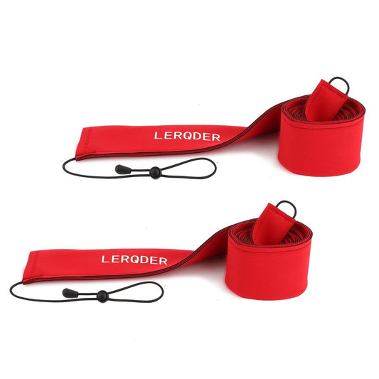 LERQDER Premium Neoprene Fishing Rod Sleeves-Durable,UV Resistance, Puncture Resistant, Rod Socks Protect Cover Casting, Spinning, Trolling Fishing Rods for Storage (2, Red, 68")