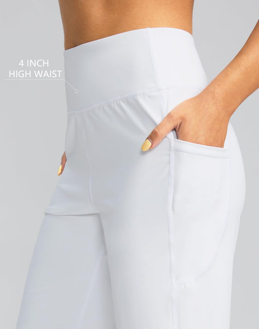 G Gradual Bermuda Shorts for Women with Pockets 12" Knee Length Women's High Waisted Stretch Long Shorts Walking Casual(C-White,XL)