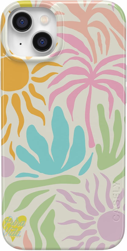 Casely iPhone 14 Case | Fit Check | Neutral Checkerboard | Compatible with MagSafe | Classic Ultra Slim Design