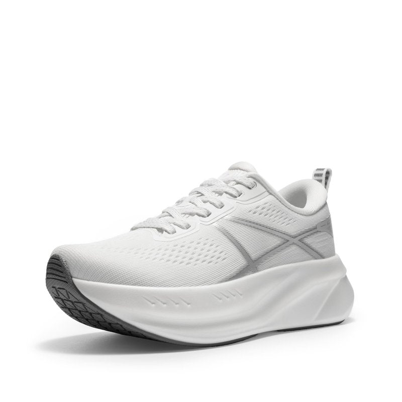 ALLSWIFIT Women's Road Running Shoes Cushion Tennis Shoes Non-Slip Comfortable Lightweight Gym Workout Athletic Arch Support Walking Sneakers Active5K,Size 7,White,AWUMRS2503