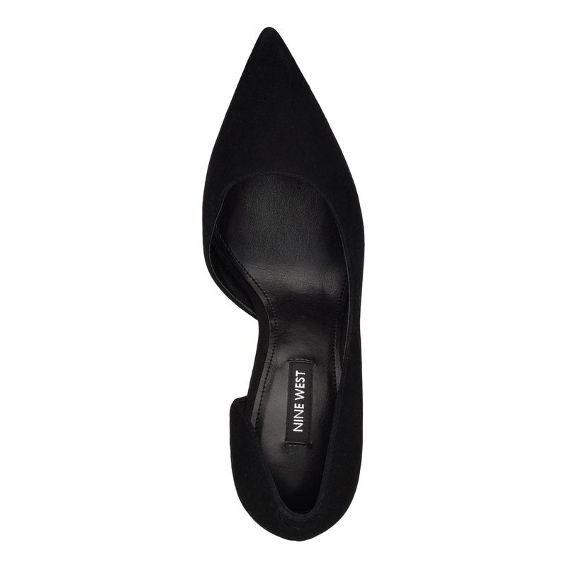 Nine West Women's Folowe Pump, Black Suede 008, 8