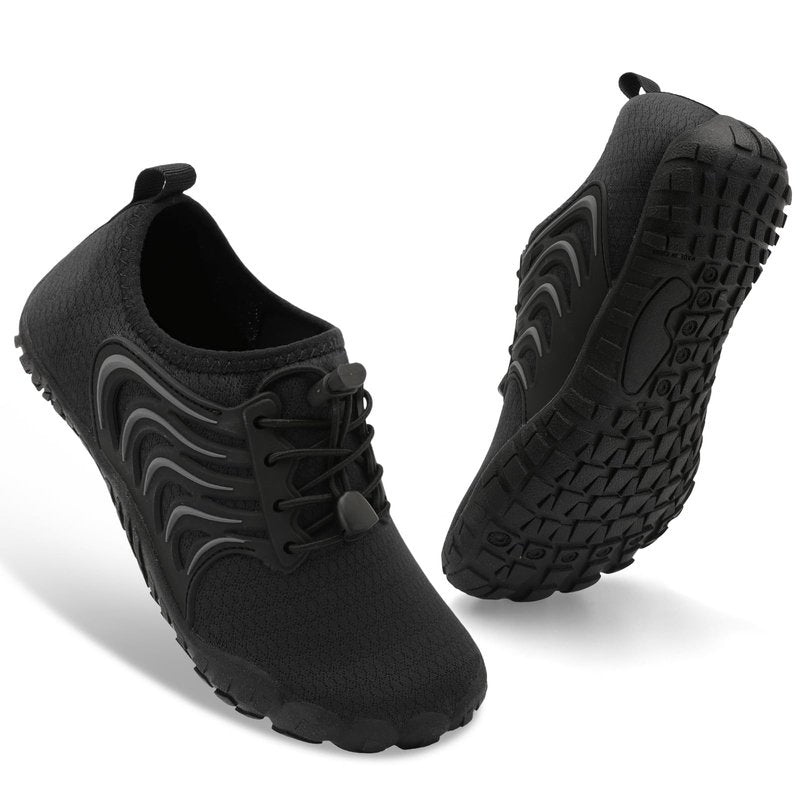 BARERUN Kids Water Shoes Boys Girls Barefoot Aqua Socks Quick Dry Breathable Sports Aqua Athletic Sneakers Wide Toe Adjustable Lightweight Beach Swim Pool Shoes