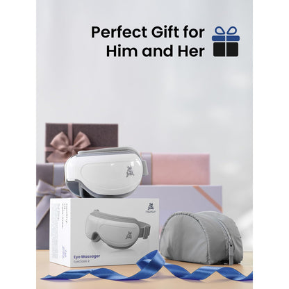 BOB AND BRAD Eye Massager FSA Eligible/HSA Eligible, EyeOasis 2 Heated Eye Mask for Migraines with Music, Smart Migraine Massager Reduce Dry Eyes Improve Sleep, Birthday Gifts for Women Men Mom Dad