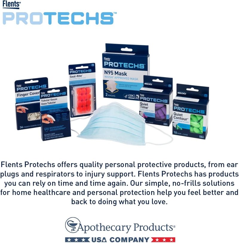 Protechs Foam Ear Plugs - Comfortable Hearing Protection for Work & Sleep | NRR 32, Blue, 10 Pairs