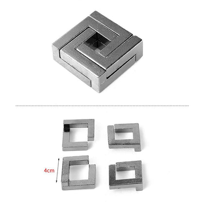 Holzsammlung 9pcs Brain Teaser Metal Puzzles, Mind Puzzles IQ Challenge Puzzle Games, IQ Test Toy Puzzle Gift Set for Adults Teens Men Women, Birthday Present Cracker Christmas Stocking Filler