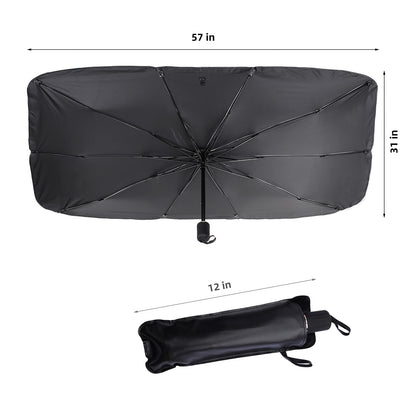 Foldable Car Windshield Umbrellas, Sun Shade Umbrella for Front Windows, Suitable for Windshields of Various Car Models (Large)