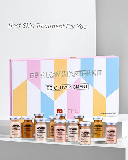 BB Glow Starter Kit BB Glow Serum for Microneedling Serum Ampoule Skin Treatment Kit 0.27oz 12 Vials