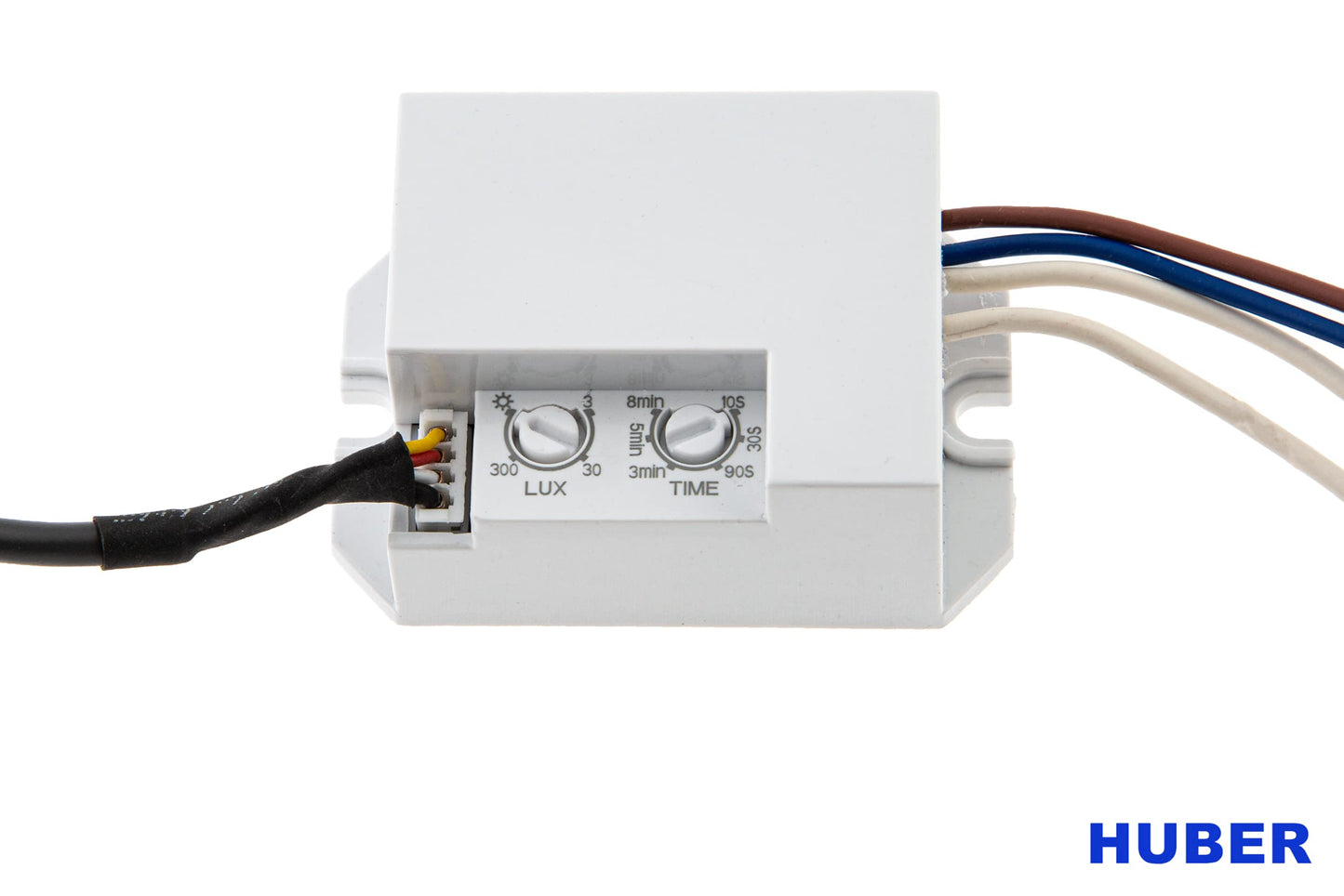 HUBER Motion 19LV Mini PIR Motion Sensor 120° / 360° for Indoor/Outdoor Mounting I Sensor IP65 I 12-24V Built-in Motion Sensor Small with Potentiometer