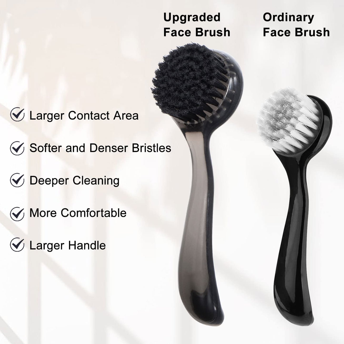 4 Colors Facial Cleansing Brush, Beomeen Face Scrubber Exfoliating Brush Face Wash Scrub Exfoliator for Skin Care, Makeup Removal (Blue, Pink, Purple, Clear)