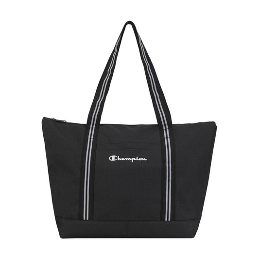 Champion Varsity Tote Bag with Zip Closure and Interior Mesh Pockets for Work, Travel, Daily Use