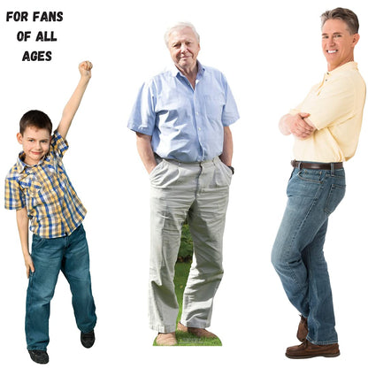 Star Cutouts Ltd CS774 David Attenborough Lifesized Cardboard Cutout with Free Table Top Height 178cm, Multicolour
