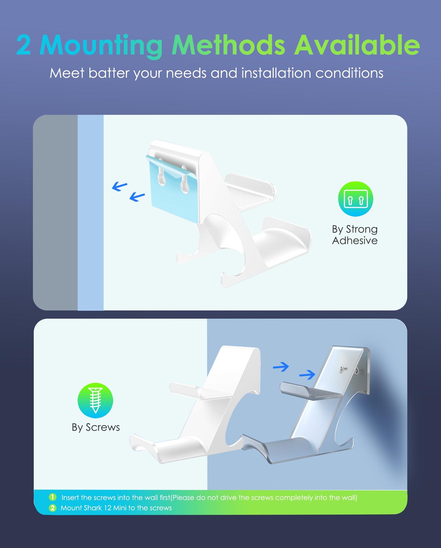 6amLifestyle Controller and Headphone Wall Mount Holder Stand with Cord Hanger for PS5 PS4 Xbox One Switch Pro Gamepad Controller Hook Strong Adhesive/Screws, White