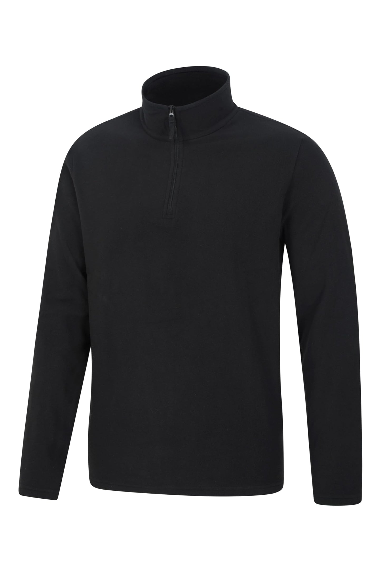 Mountain Warehouse Camber II Mens Half-Zip Fleece - Lightweight & Quick Dry Microfleece - Autumn, Winter, Outdoors Black L