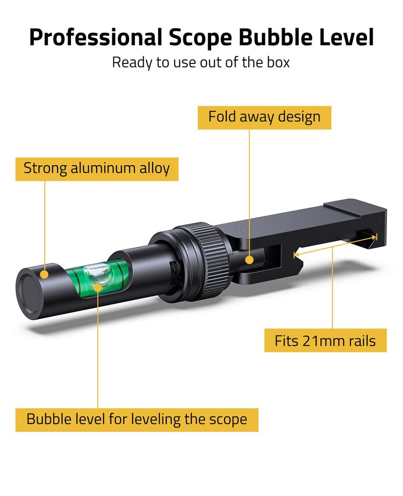 CVLIFE Fold Away Scope Leveling Kit - Precision Scope Leveling Tool with Picatinny Anti-Cant Bubble Level