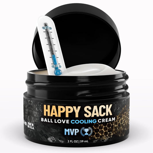 Derm Dude Happy Sack Ball Deodorant & Comfort Cream for Men | Anti-Chafing Sweat Defense, Odor Control, Aluminum-Free Deodorant & Hygiene Products for Men's Private Parts | MVP Scent, 2oz
