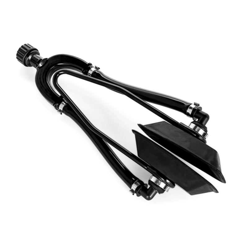 Camco Boat Dual Water Feed Motor Flusher - Boat Muffs Flush Contaminates Out of Your Boat Engine - Dual Input Design - Connects to Standard Water Hoses - Boat Accessories for Winterization (50141)