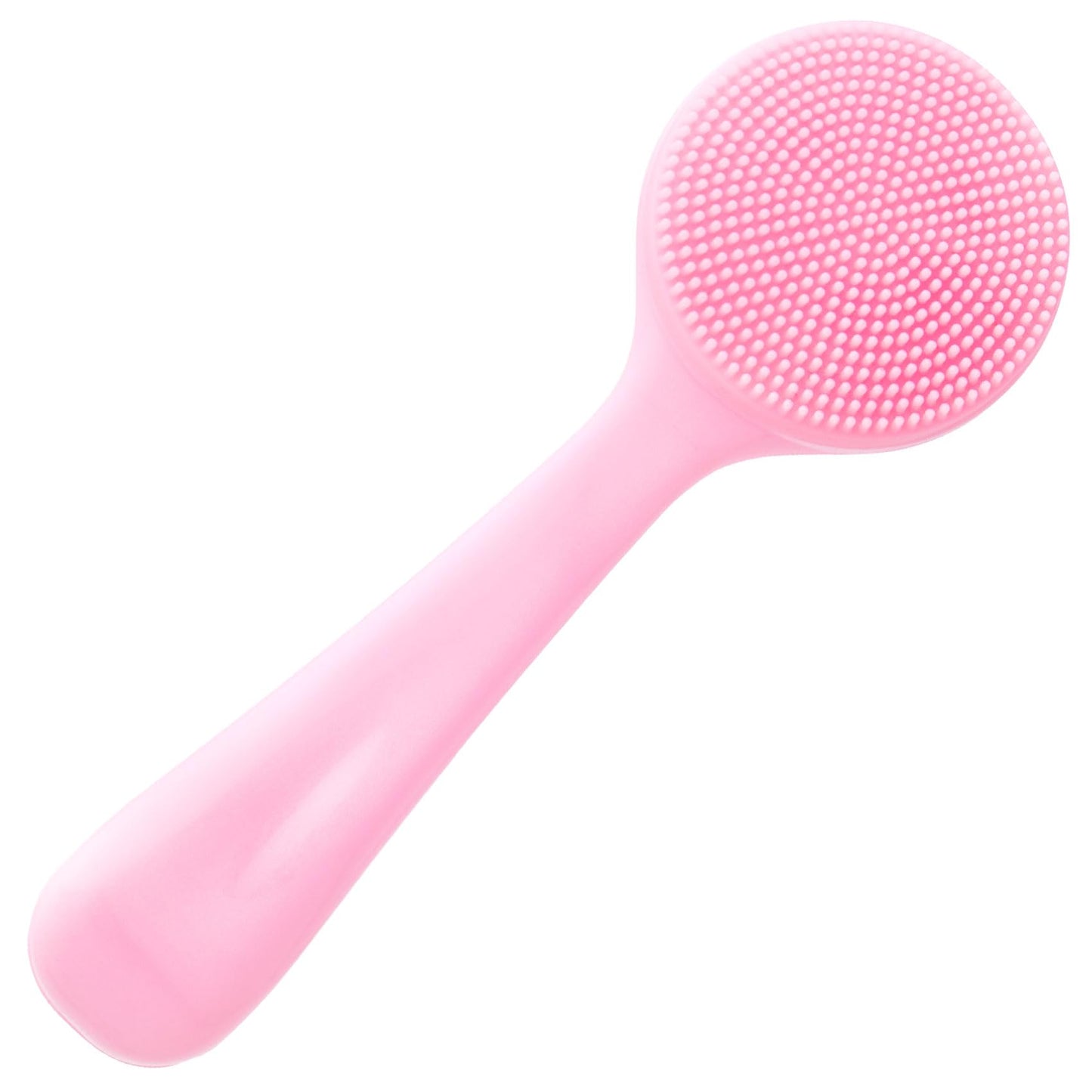 2 Pack Silicone Manual Facial Cleansing Brush, Skin Friendly Waterproof Face Cleaning Scrubber Exfoliator Cleanser for Blackheads Whiteheads Makeup Residues Removal- Blue & Pink