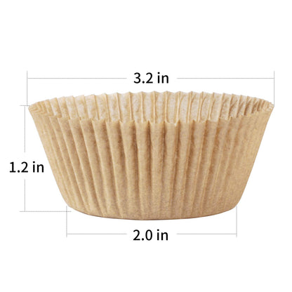 Caperci Standard Natural Cupcake Liners 500 Count, No Smell, Grease-Proof Paper Muffin Liners, Food-grade Baking Cups for Cupcakes, Muffins, Nuts