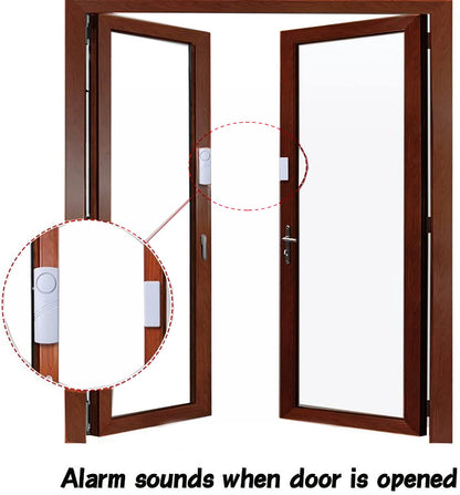 2 Pack Door Alarms for Home Security, Window Door Alarms, Window Alarm Sensors, DIY Protection Burglar Bell Alarm for Home,Office