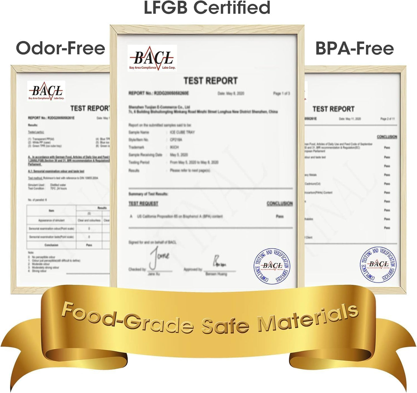 DOQAUS Ice Cube Tray with Lid and Bin, 4 Pack Silicone Plastic Ice Cubes Trays for Freezer with Box/Container, Stackable with Storage Iced Bucket Kits, Scoop, for RV, Soup, Food, Cocktail, Coffee