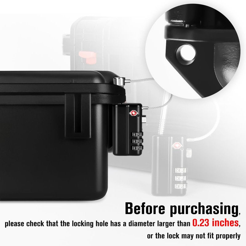 TSA Approved Gun Case Lock - Heavy-Duty Guns Case Lock with Durable & Cut Resistant Alloy Steel Shank Gun Lock, Secure TSA Locks for Guns Case for Firearm Travel Case, Pistol Cases and Rifle Cases