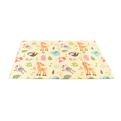 KandyToys Wild Life Foldable Baby Play Mat | Thick Padded XPE Baby Crawl Mat | Waterproof | Safe