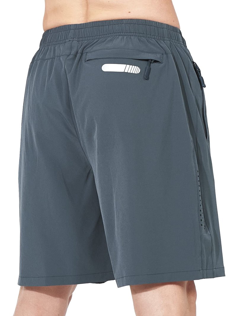 NORTHYARD Men's Athletic Running Shorts Gym Workout 7"/9"/5" Quick Dry Lightweight Sports Basketball Tennis 3 Zipper Pockets COOLGREY XL
