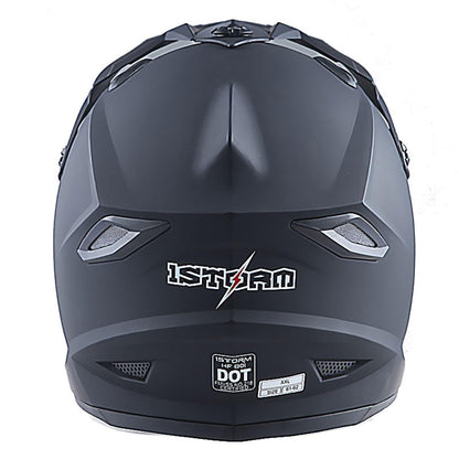 1Storm Adult Motocross Helmet BMX MX ATV Dirt Bike Four Wheeler Quad Motorcycle Full Face Helmet Racing Style: HF801 Matt Black