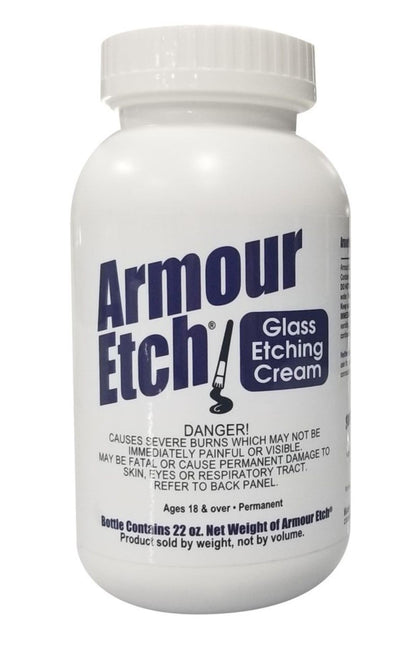 Armour Etch Glass Etching Cream - Create Stunning Designs on Glass Surfaces - Etching Cream for Glass by Armour Products - 22 oz Net Weight