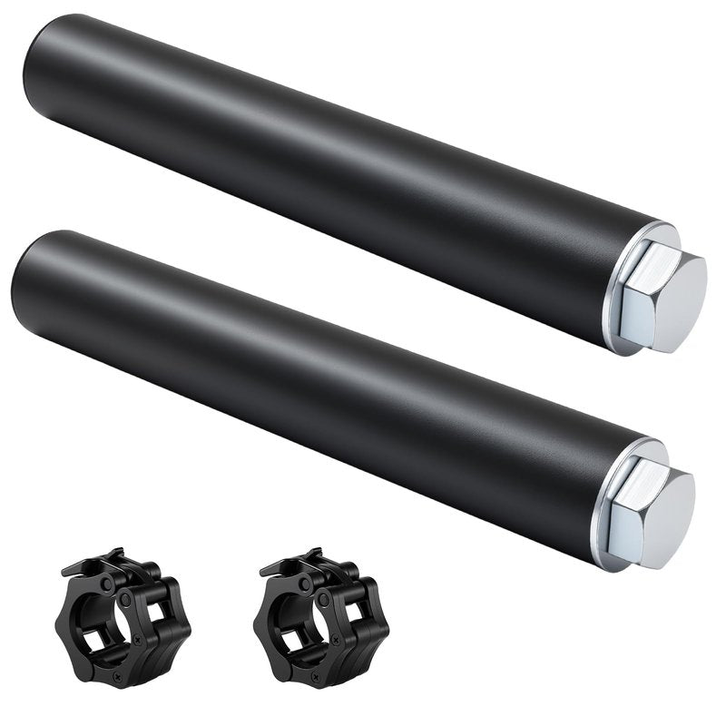 CAELUM Weight Plate Holder Power Rack Attachment, 2 Inch Olympic Plate Storage Pegs for Squat Rack, 11.8" Steel Weight Plate Storage Pins with Bar Collars, Fits 2"x2", 2"x3", 3"x3" Power Cages with 1" Holes, for Home Gym, Garage Gym, Strength Training