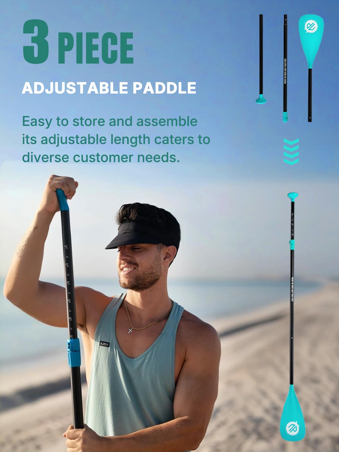 Niphean Inflatable Stand Up Paddle Board with Stabiltrac Fin Design and SUP Accessories, Anti-Slip EVA Deck, 10’6’’ Inflatable Paddle Boards for Adults & Youth of All Skill Levels