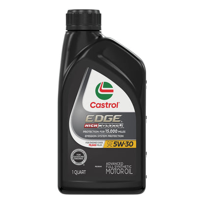 Castrol EDGE High Mileage 5W-30 Advanced Full Synthetic Motor Oil, 1 Quart