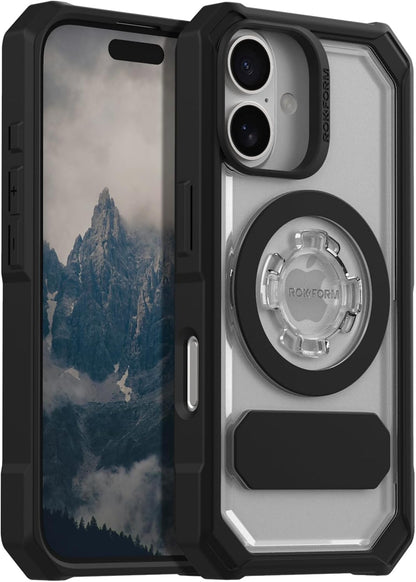 Rokform Rugged Case Compatible with iPhone 16 Pro Max, Magnetic Cover (Black)