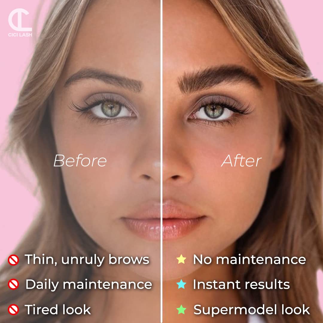 CICI Lash Professional Eyebrow Lamination Kit with Keratin Conditioning | Instant DIY Eye Brow Lift for Fuller, Thicker Brows | Easy to Use and Long Lasting Results