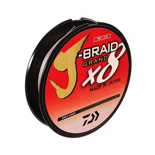 Daiwa JBGD8U6-150GL J-Braid X8 Grand Braided Line, 150 Yards, 6 Lbs Tested, .003" Diameter, Light Gray
