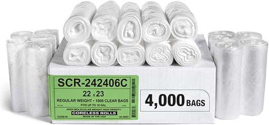 Aluf Plastics 6-8 Gallon Trash Bags Source Reduction Series Value High Density