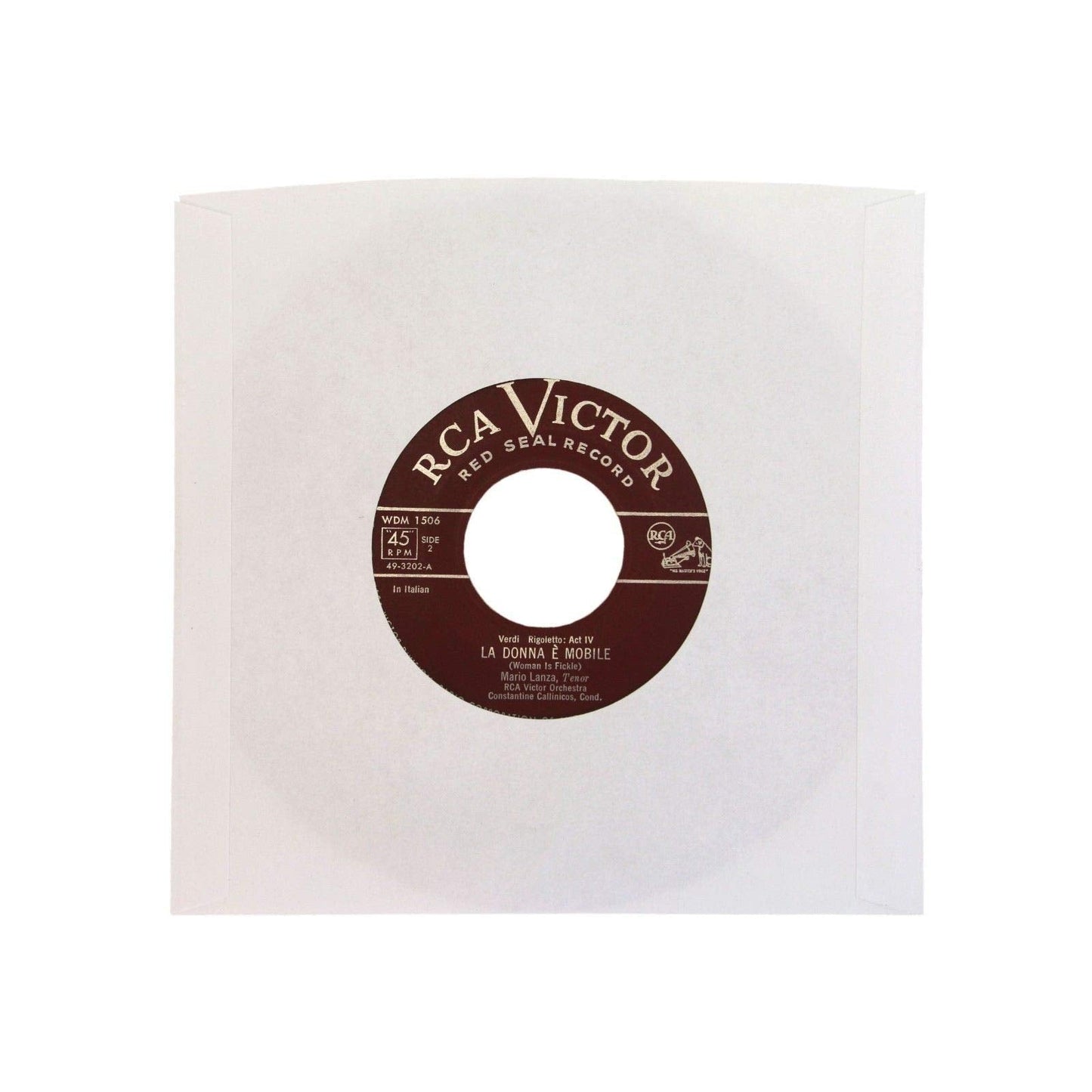 (50) Square Deal Recordings & Supplies 7 Inch Record Paper Inner Sleeves - White Archival Acid Free - #07IW - 50 Sleeves