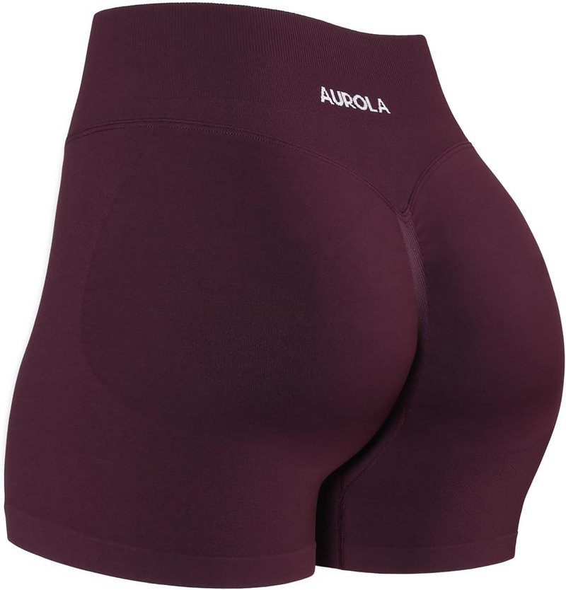 AUROLA Workout Shorts for Women | No Roll Up, Squat Proof, Seamless Compression - Sizes 2.5 to 6.5