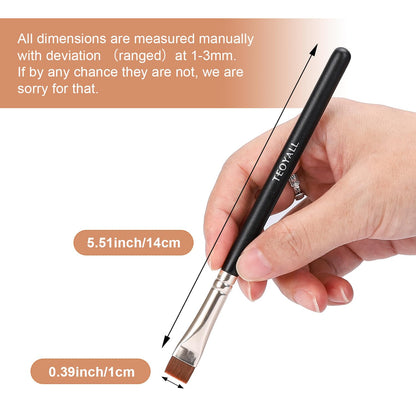 TEOYALL Foundation Contour Conceal Brush Set, 3PCS Angled Synthetic Kabuki Brush for Blending Setting Buffing with Liquid, Cream and Powder Cosmetic (170S/270S/370S)